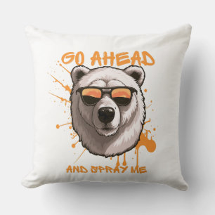 Cojín Decorativo Adelante y rocíame - Oso con gafas de sol