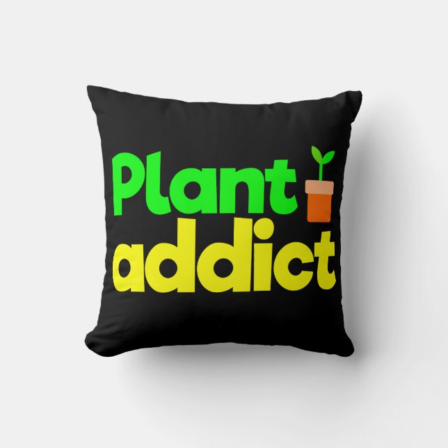 Cojín Decorativo Adicto a las plantas (Anverso)