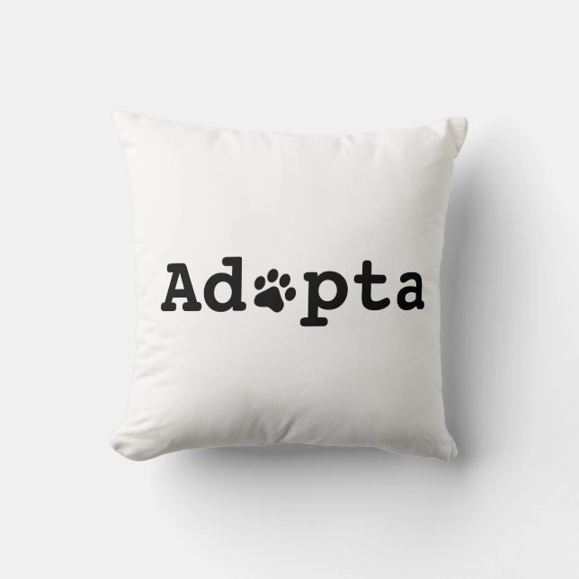 Cojín Decorativo  Adopta (Anverso)