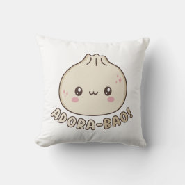 Cojín Decorativo Adora-Bao Cute Kawaii Bao Dumpling Pun Lover