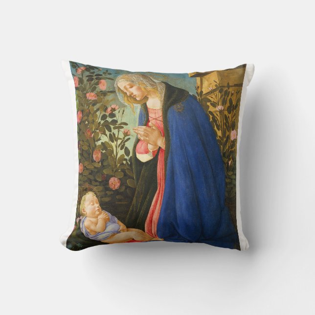 COJÍN DECORATIVO ADORA VIRGEN DE NIÑO CRISTO DORMIDO (Anverso)