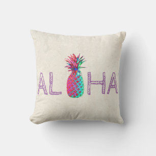 Cojín Decorativo Adorable Aloha Piña Hawaiana