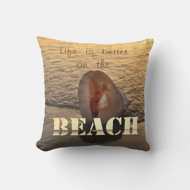Cojín Decorativo Adorable Beach Sunset Seashner Sand (Anverso)