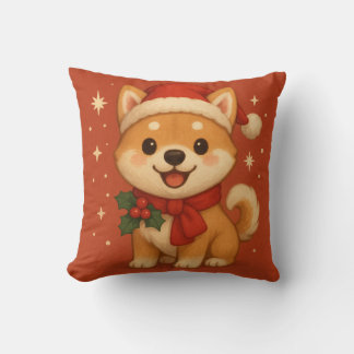 Cojín Decorativo Adorable cachorro de Navidad