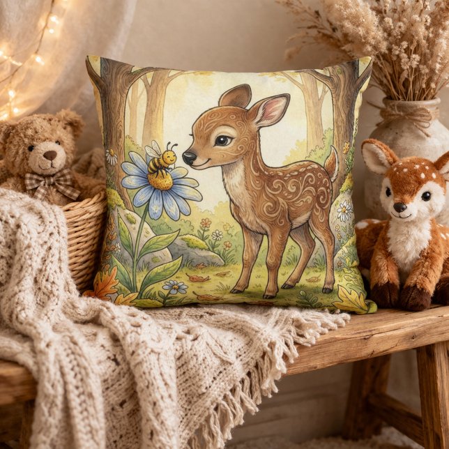 Cojín Decorativo Adorable cervatillo forestal Animales  (Subido por el creador)