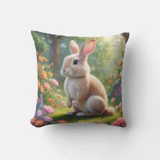 Cojín decorativo Adorable Conejo Conejo Conejo Con