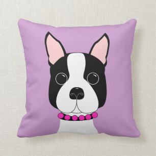 Cojín decorativo adorable de Boston Terrier