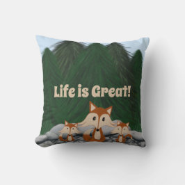 Cojín Decorativo Adorable Fox Family