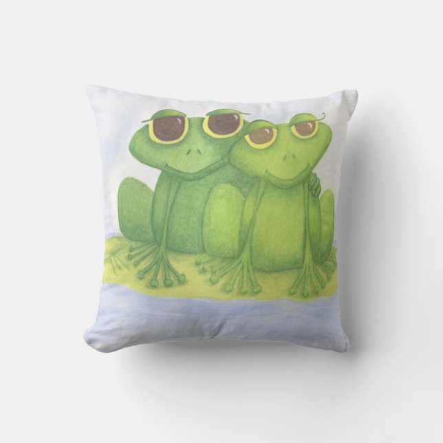 Cojín Decorativo Adorable Frog Lovers (Anverso)
