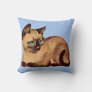 Cojín Decorativo adorable gatito siamés