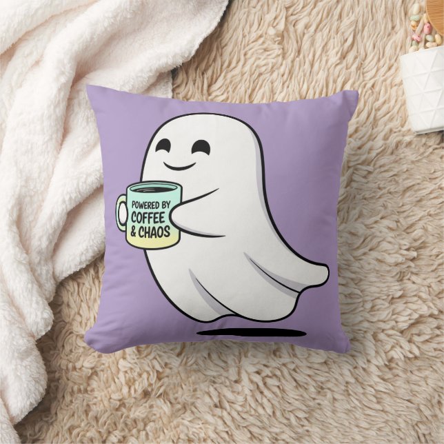 Cojín Decorativo Adorable Ghost Cute Halloween Illustration (Manta)