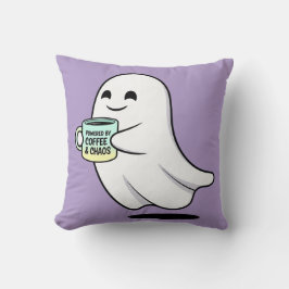 Cojín Decorativo Adorable Ghost Cute Halloween Illustration