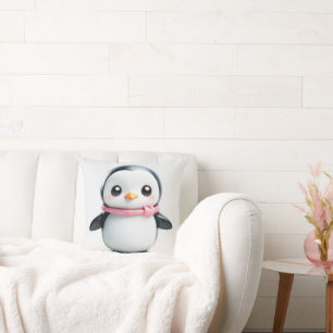 Cojín Decorativo Adorable Kawaii Pingüino Pillow