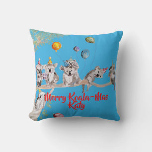 Cojín Decorativo Adorable Koala Koalas Feliz Navidad Koala-mus Chic