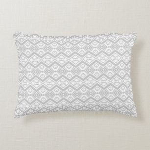 Cojín Decorativo Adorable patrón de zigzag gris