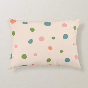 Cojín Decorativo Adorable polka dot moderno lindo trendy verde rosa