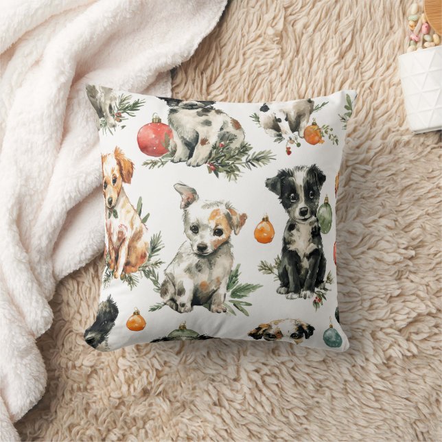 Cojín Decorativo Adorable Puppies Christmas Throw Pillow Gift Idea (Manta)
