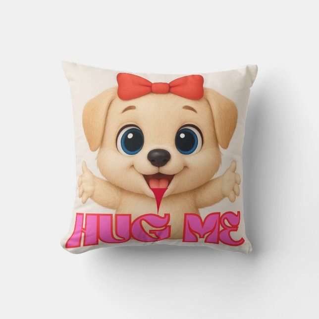 Cojín Decorativo Adorable Puppy Pillow – Cute Cartoon Dog Home DCR (Anverso)