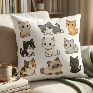 Cojín Decorativo Adorables Gatitos Kawaii Decorativos