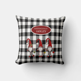 Cojín Decorativo Adorables Gnomo Lindos Plaid Búfalo