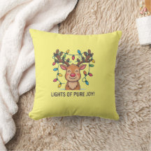 Adorables Luces de Alegría de Navidad Reno Kawaii