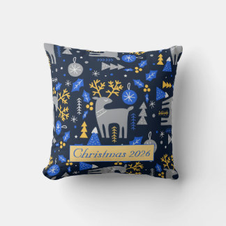 Cojín Decorativo Adorables Navidad Estilo Escandinavo Azul Personal