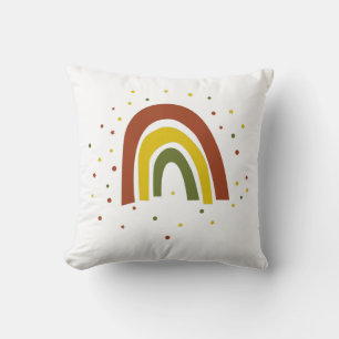 Cojín Decorativo adorables tonos de tierra arcoiris y estrellas arr