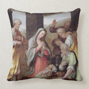Cojín Decorativo Adoración de los pastores, c.1500 (tempera en la