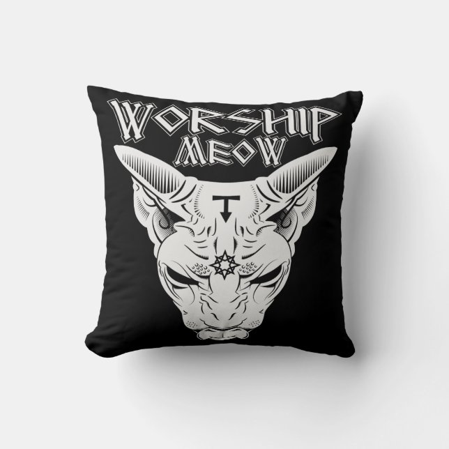 Cojín Decorativo Adorar a Meow (Anverso)