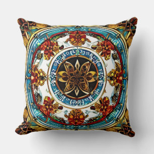 Cojín Decorativo Adorno Circular Intrincado