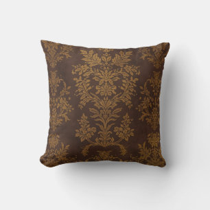 Cojín Decorativo Adorno Clásico Dorado Marrón, Vintage