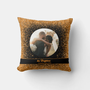 Cojín Decorativo Adorno de cerámica para foto de pareja de boda con
