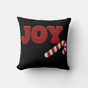 Cojín Decorativo Adorno de ganchillo de Navidad Joy