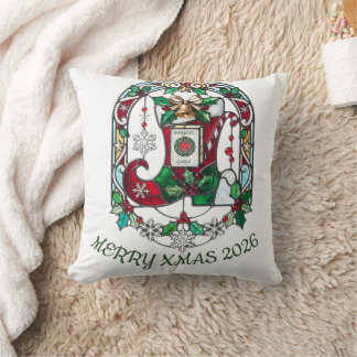 Cojín Decorativo Adorno de Navidad de Vidrio Emplomado Reina del Ma
