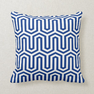 Cojín Decorativo Adorno egipcio de Deco - azul y blanco de cobalto