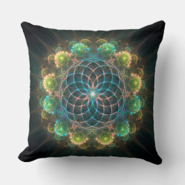 Cojín Decorativo Adorno fractal floral