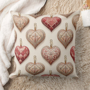 Cojín Decorativo Adornos de Corazón Ornamentados - Barroco y Acolch