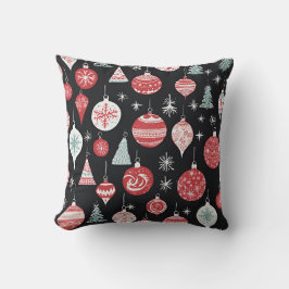 Cojín Decorativo Adornos de Navidad Negros