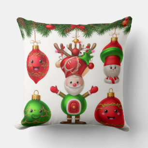 Cojín Decorativo Adornos Navideños Festivos