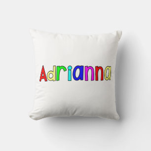 Cojín Decorativo Adrianna - Texto del arcoiris