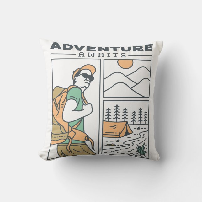 Cojín Decorativo Adventure Awaits 3 (Anverso)
