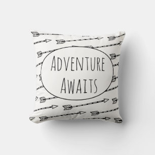 Cojín Decorativo Adventure Awath Arrow Pattern Black White