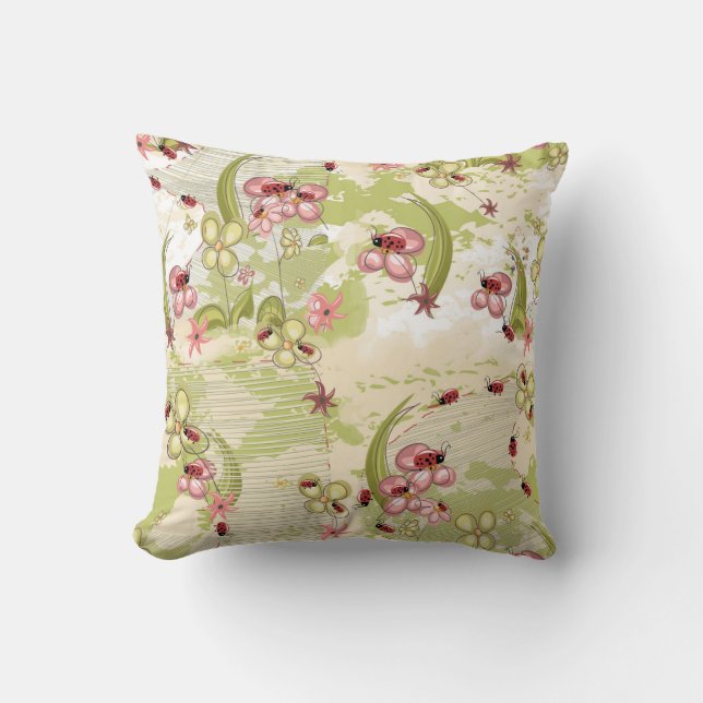 Cojín Decorativo Adventure Ditsy Ladybirds (Anverso)