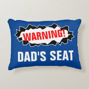Cojín Decorativo Advertencia Asiento de Papá Regalo del Día del Pad