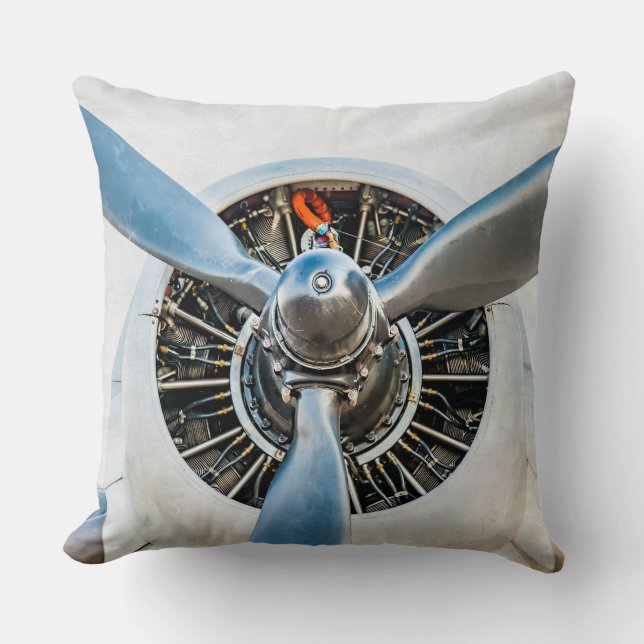 Cojín Decorativo Aeronaves Douglas DC-3. Hélice (Anverso)
