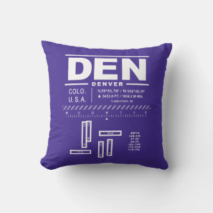 Cojín Decorativo Aeropuerto Internacional de Denver DEN