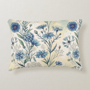 Cojín Decorativo Aesthetic Blue Wildflowers