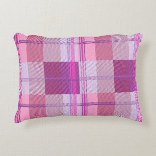Cojín Decorativo Aesthetic Plaid Magenta Fruta Negra en Bold