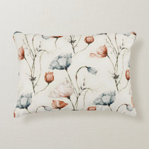 Cojín Decorativo Aesthetic Watercolor Patriotic Wildflowers