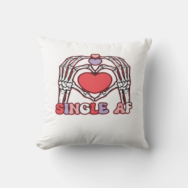 Cojín Decorativo Af Skeleton Hands Día de San Valentín Classic (Anverso)